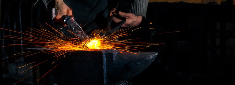shackle being forged