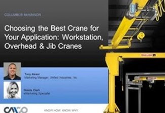 Safety Webinar- Choosing the Best Crane for Your Application - Workstation, Overhead Jib Cranes